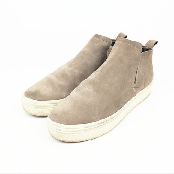 Dolce Vita Taupe Suede Tate High Top Sneaker Size 8.5 - Picture 2 of 9